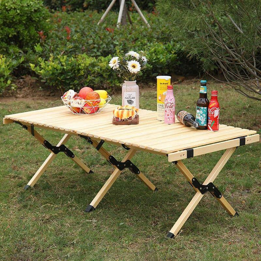 Outdoor Folding Durable Wood Table - MaviGadget