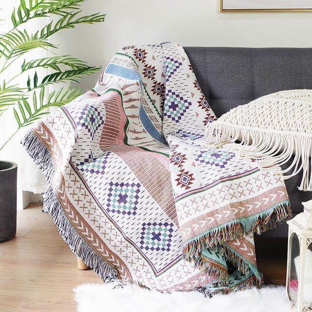 Boho StyleKnitted Blanket - MaviGadget