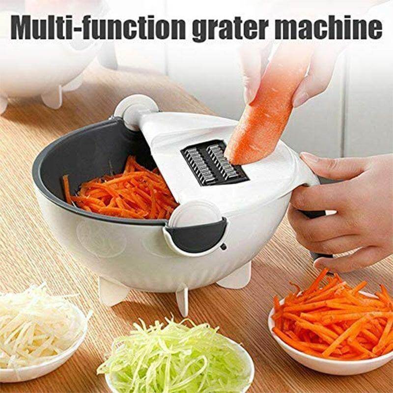 Multifunctional Rotate Vegetable Cutter With Drain Basket - MaviGadget
