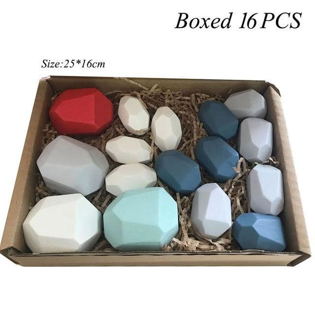 Colorful Wooden Stone Kids Intelligent Stacking Game - MaviGadget