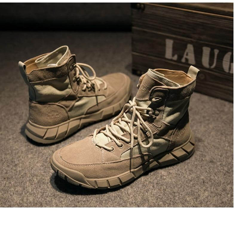 Tactical Cowhide Leather Camping Boots - MaviGadget