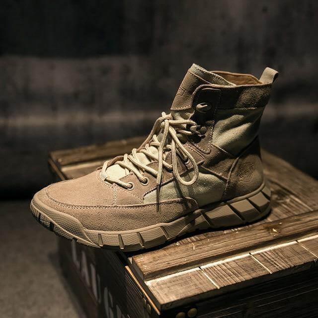 Tactical Cowhide Leather Camping Boots - MaviGadget