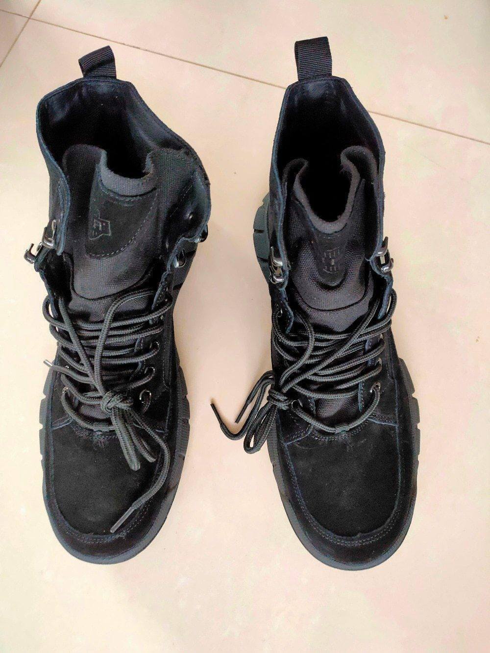 Tactical Cowhide Leather Camping Boots - MaviGadget