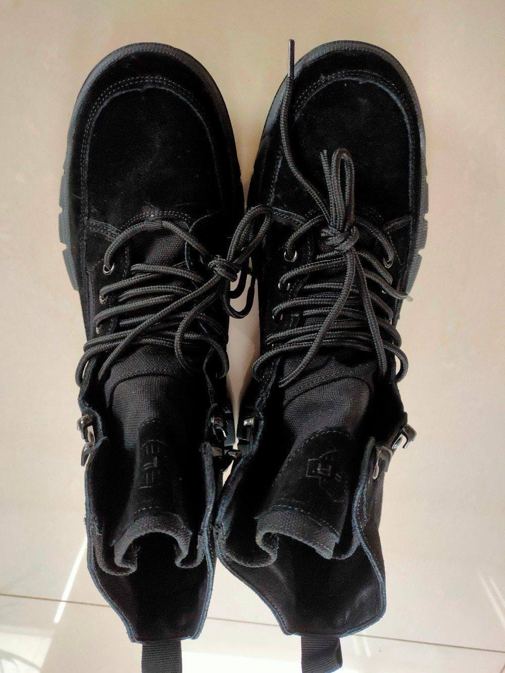 Tactical Cowhide Leather Camping Boots - MaviGadget