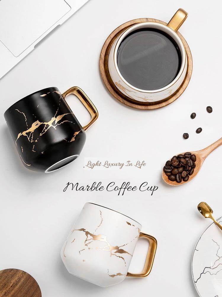 Elegant Nordic Marble Ceramic Coffee Mugs - MaviGadget