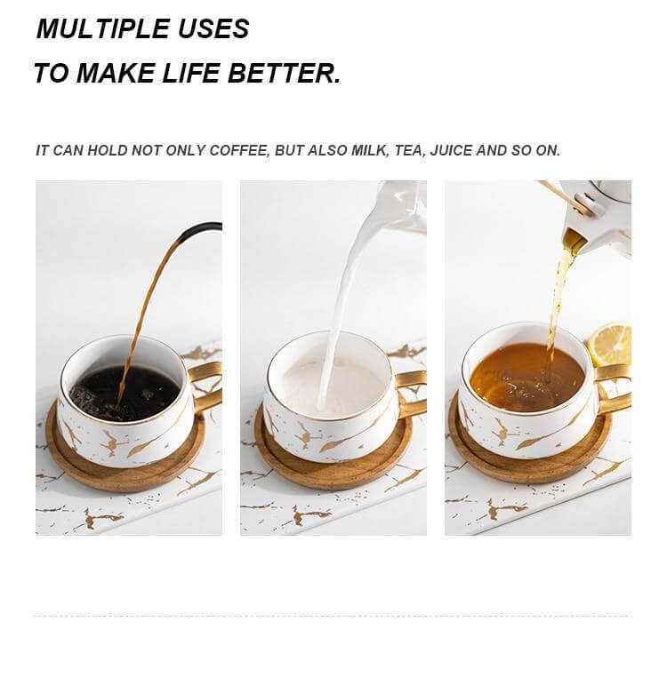 Elegant Nordic Marble Ceramic Coffee Mugs - MaviGadget