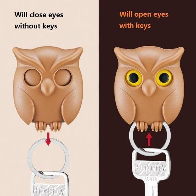 Cute Night Owl Magnetic Wall Key Holder - MaviGadget