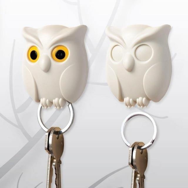 Cute Night Owl Magnetic Wall Key Holder - MaviGadget
