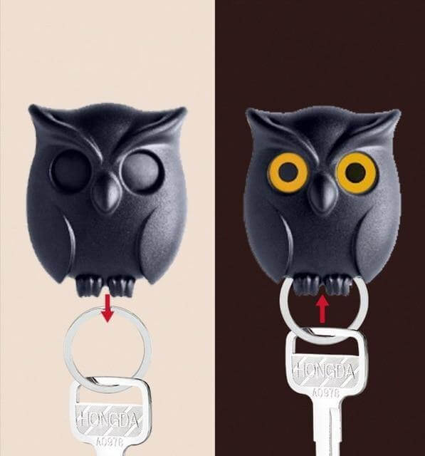 Cute Night Owl Magnetic Wall Key Holder - MaviGadget