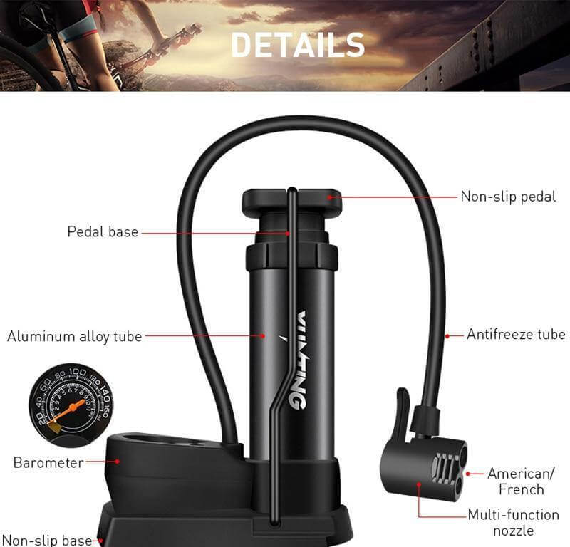 Portable Easy Bike Air Inflator Pedal Pump - MaviGadget