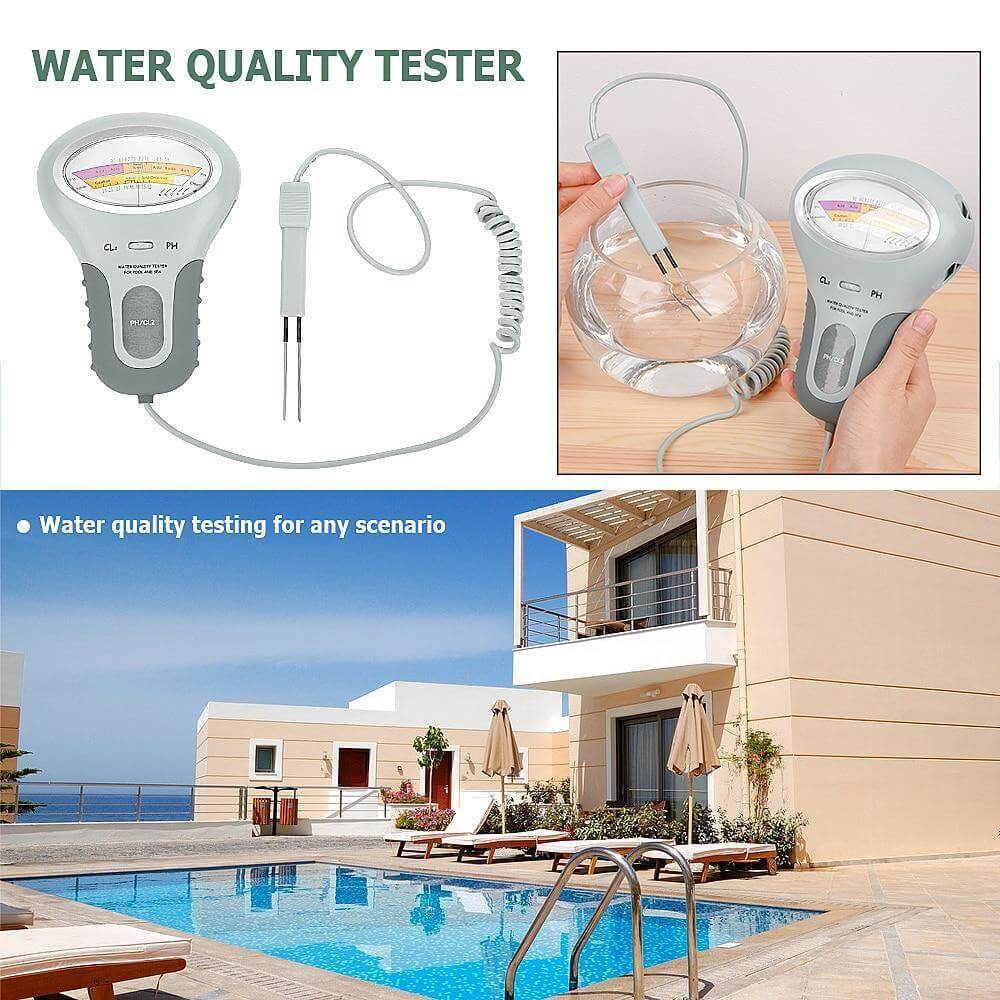 2IN1 PH Chlorine Meter Water Quality Tester - MaviGadget