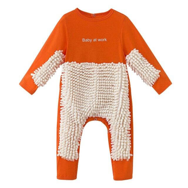 Funny Baby Mop Onesie - MaviGadget