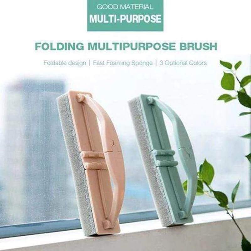 Simple Folding Wiper Hand Brush Sponge with Handle - MaviGadget