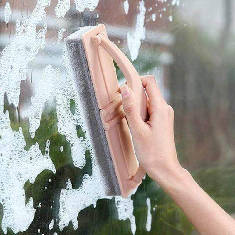 Simple Folding Wiper Hand Brush Sponge with Handle - MaviGadget