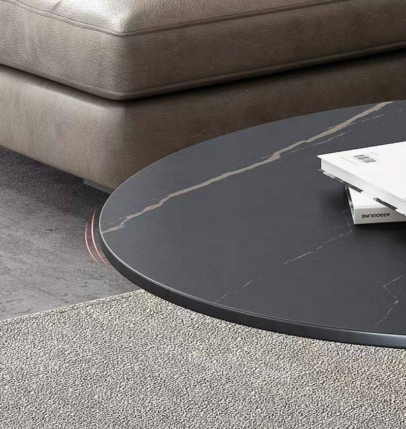 Italian Modern Two-layer Coffee Side Table with Marble Top - MaviGadget