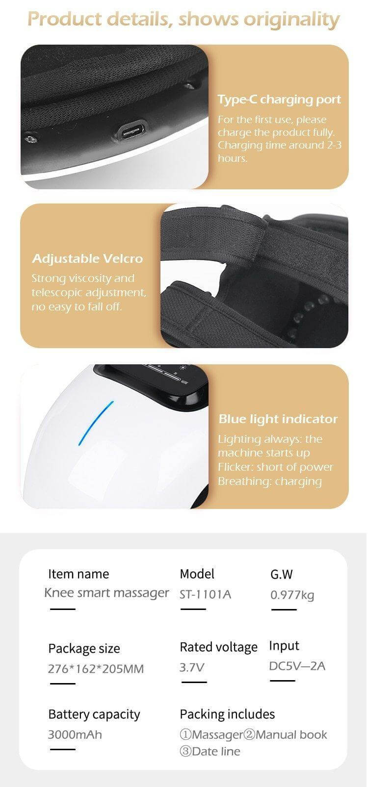 Wireless Electric Knee Massager - MaviGadget