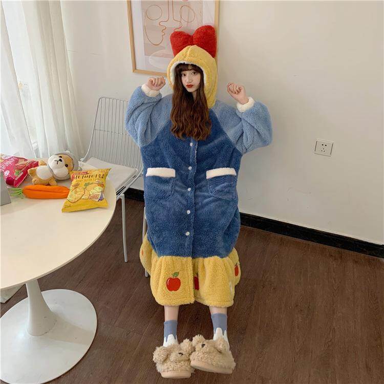 Colorful Princess Hooded Sleepwear for Women - MaviGadget