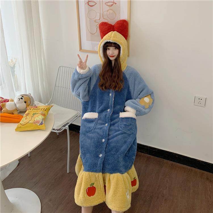 Colorful Princess Hooded Sleepwear for Women - MaviGadget