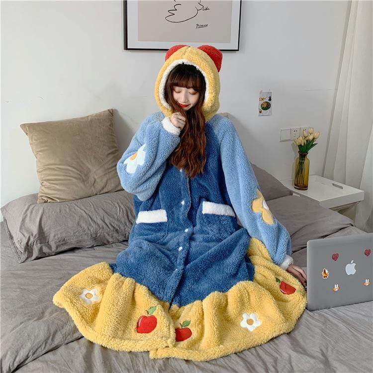 Colorful Princess Hooded Sleepwear for Women - MaviGadget