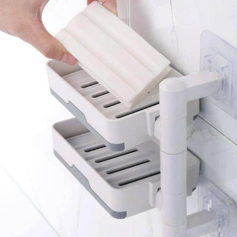 Wall-Mounted Multi Layer Rotatable Soap Holder - MaviGadget