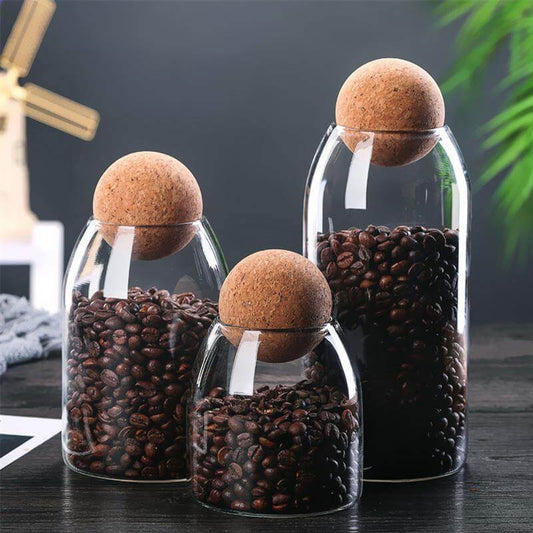 Creative Glass Cork Storage Jar - MaviGadget