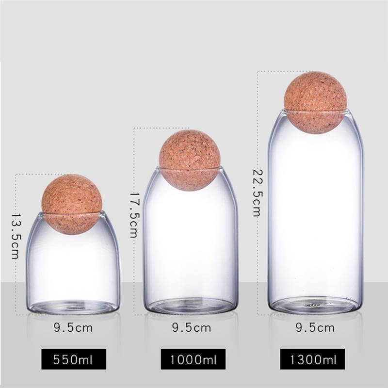 Creative Glass Cork Storage Jar - MaviGadget