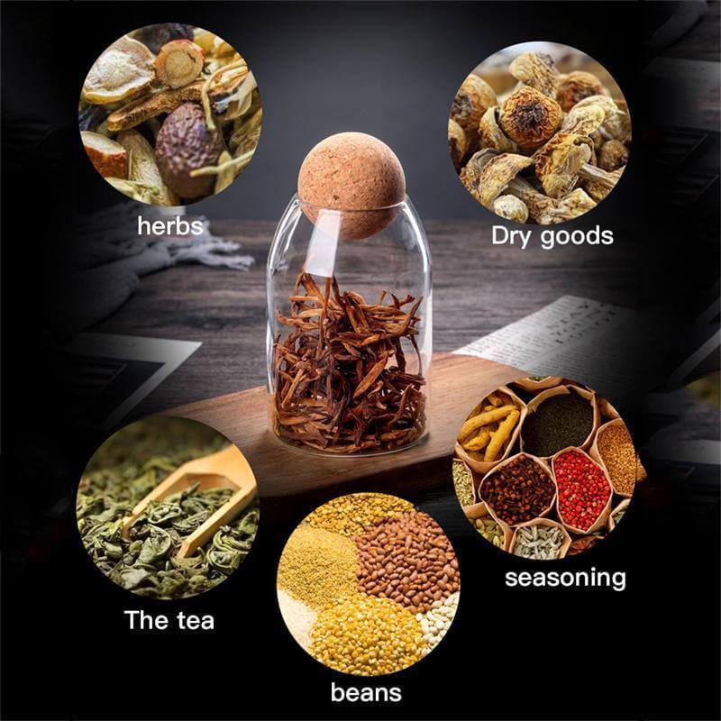 Creative Glass Cork Storage Jar - MaviGadget