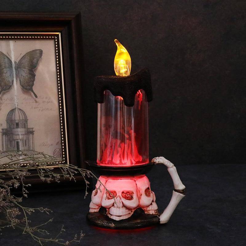 3D Pumpkin Skeleton Halloween Candle Lights - MaviGadget