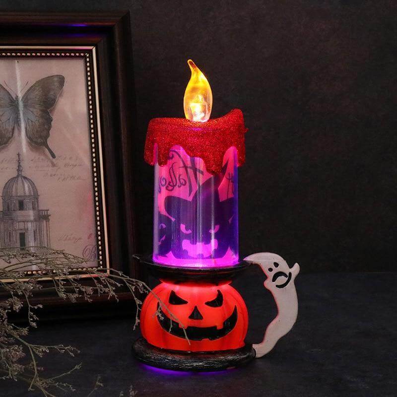 3D Pumpkin Skeleton Halloween Candle Lights - MaviGadget