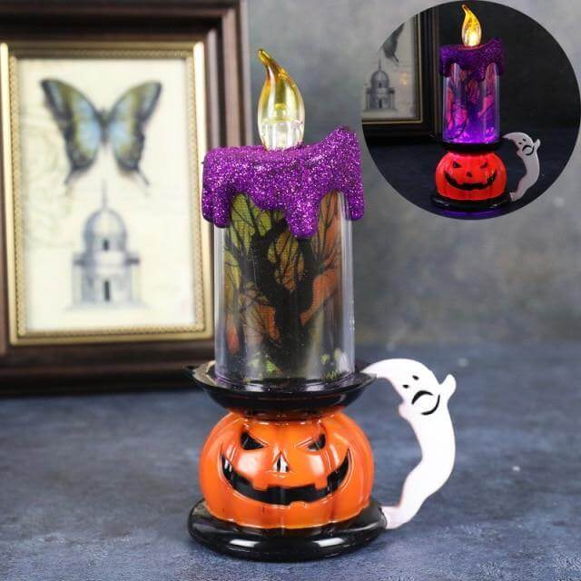 3D Pumpkin Skeleton Halloween Candle Lights - MaviGadget