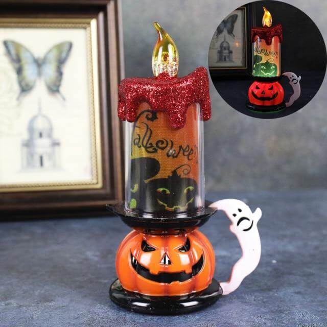 3D Pumpkin Skeleton Halloween Candle Lights - MaviGadget