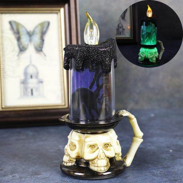 3D Pumpkin Skeleton Halloween Candle Lights - MaviGadget