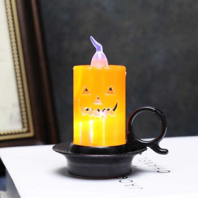 3D Pumpkin Skeleton Halloween Candle Lights - MaviGadget