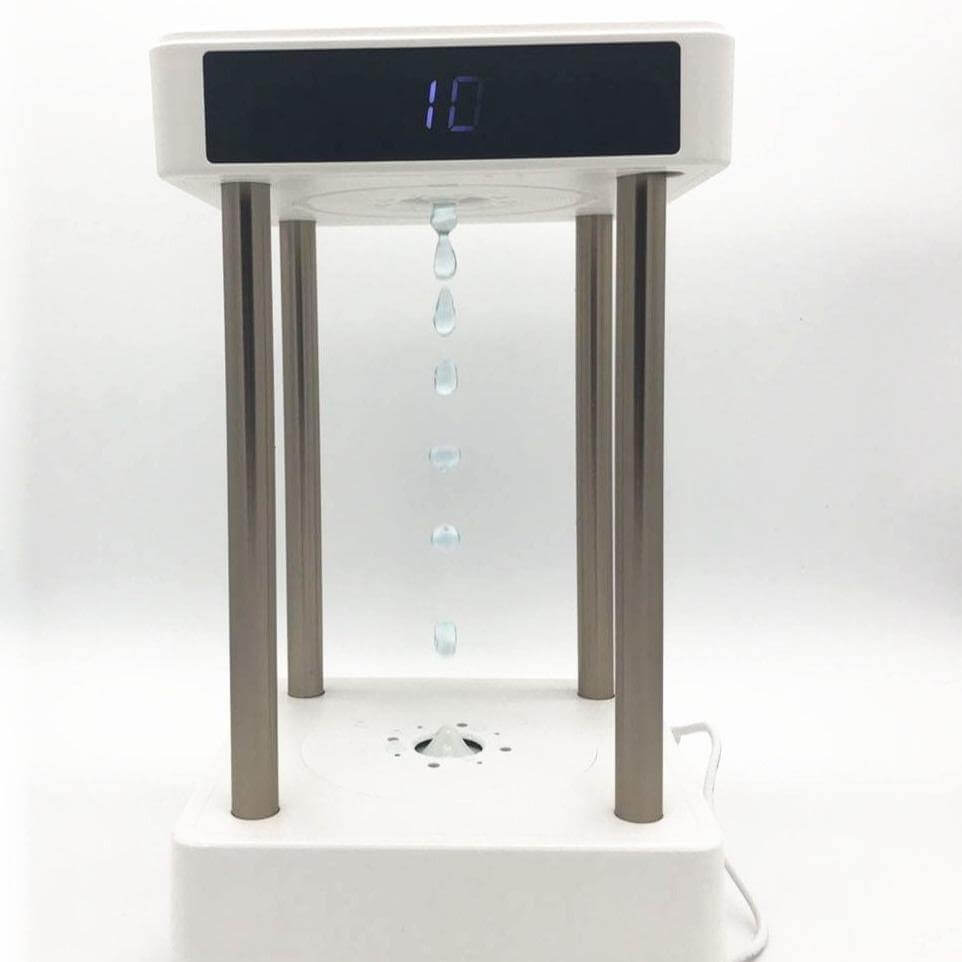 Anti Gravity Levitating Water Drops Hourglass Fountain Lamp - MaviGadget