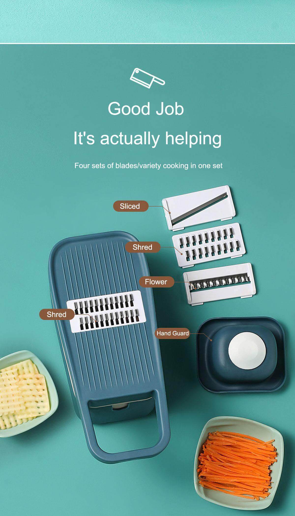 Multifunctional Pastel Vegetable Cutter - MaviGadget