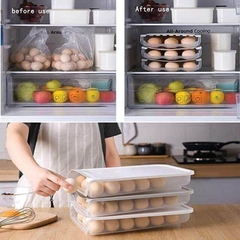 Creative Auto Roll Egg Storage Box - MaviGadget