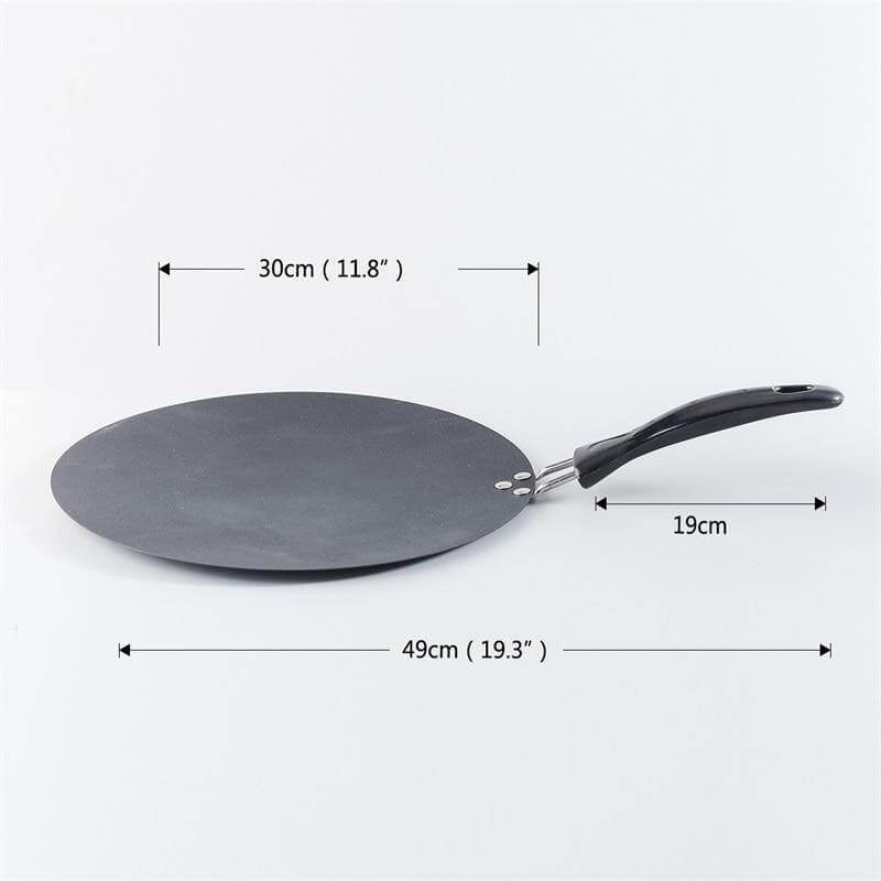 Black Iron Round Non-stick Pancake Pan - MaviGadget