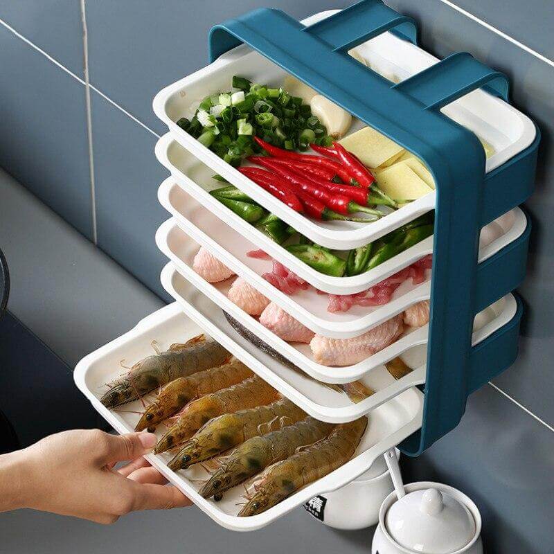 Wall-Mounted Space Saving Kitchen Organizer - MaviGadget
