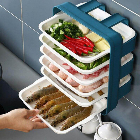Wall-Mounted Space Saving Kitchen Organizer - MaviGadget