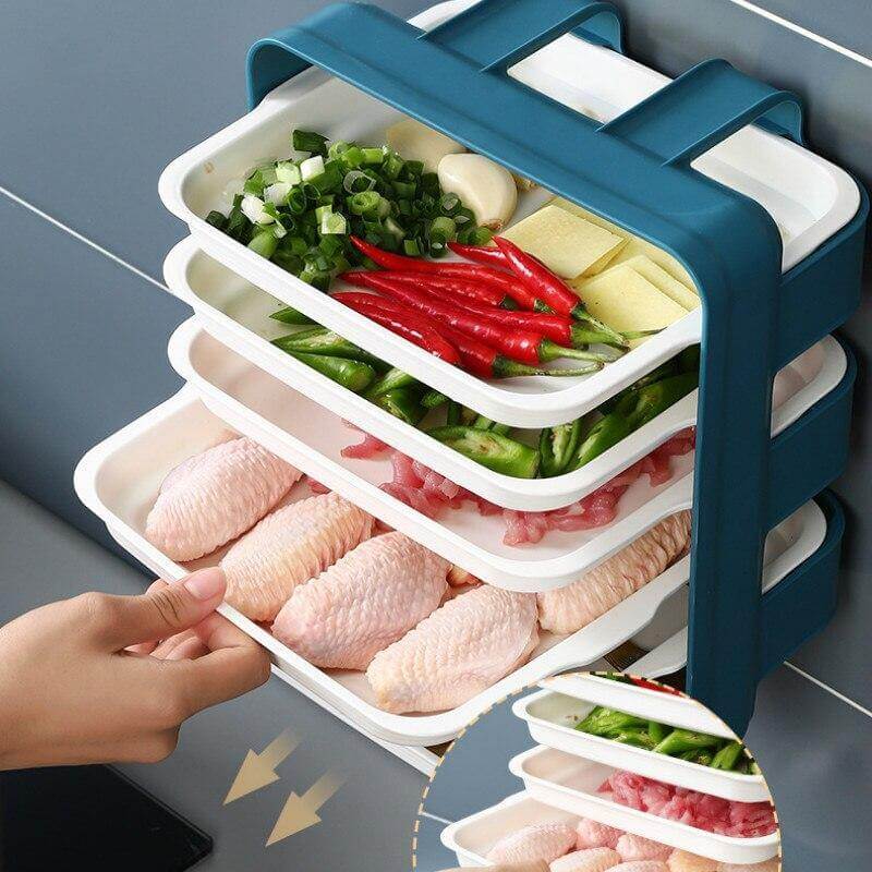 Wall-Mounted Space Saving Kitchen Organizer - MaviGadget