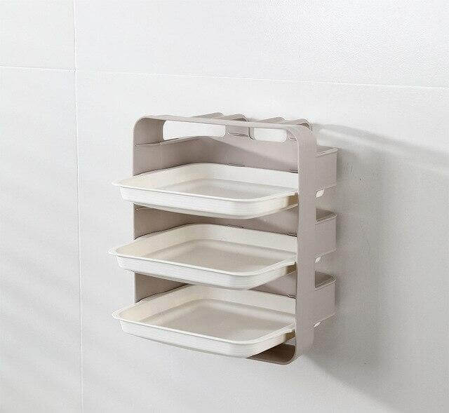 Wall-Mounted Space Saving Kitchen Organizer - MaviGadget