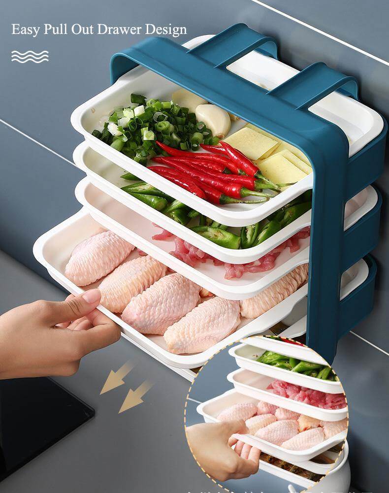 Wall-Mounted Space Saving Kitchen Organizer - MaviGadget