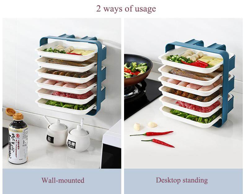 Wall-Mounted Space Saving Kitchen Organizer - MaviGadget