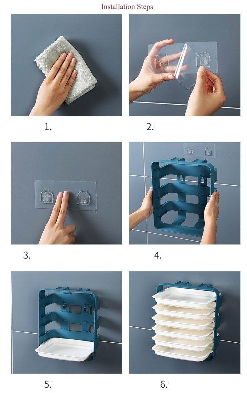 Wall-Mounted Space Saving Kitchen Organizer - MaviGadget