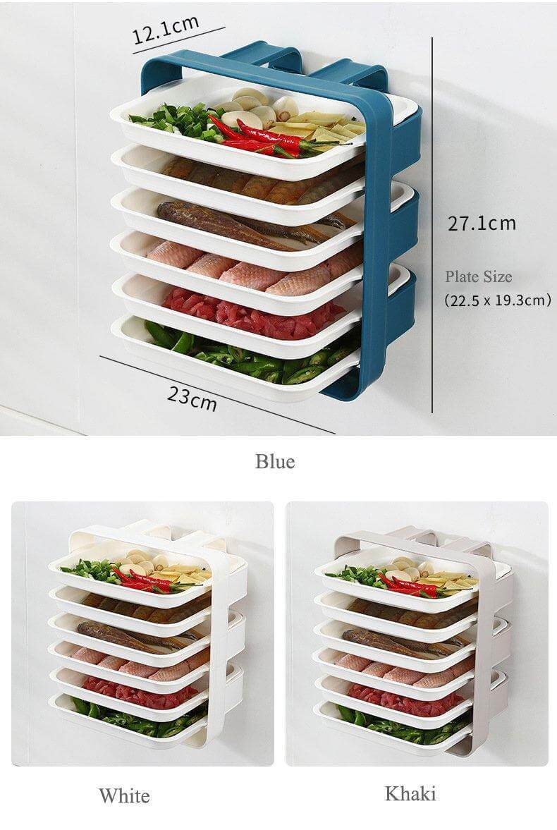 Wall-Mounted Space Saving Kitchen Organizer - MaviGadget