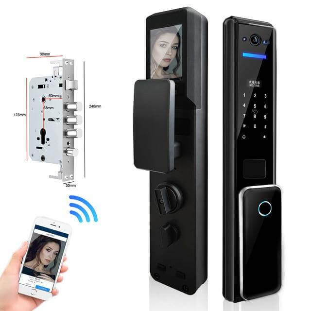Led Screen Fingerprint Secure Digital Door Lock - MaviGadget