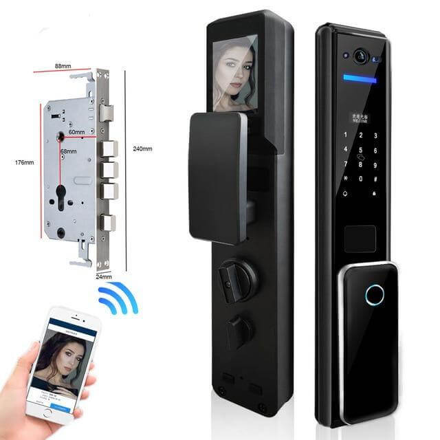 Led Screen Fingerprint Secure Digital Door Lock - MaviGadget