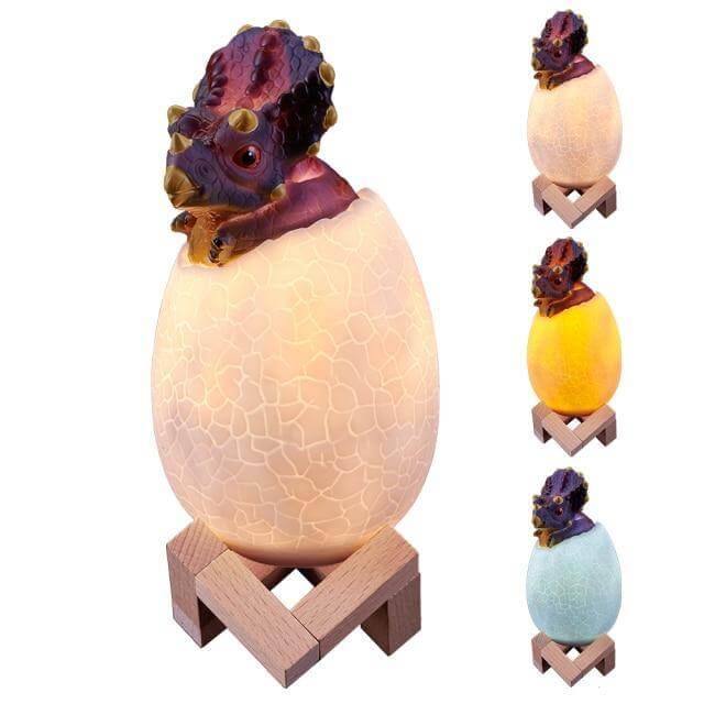 3D Dinosaur Egg Remote Control Colorful Bedside Light - MaviGadget