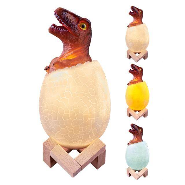 3D Dinosaur Egg Remote Control Colorful Bedside Light - MaviGadget