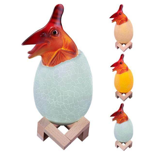 3D Dinosaur Egg Remote Control Colorful Bedside Light - MaviGadget
